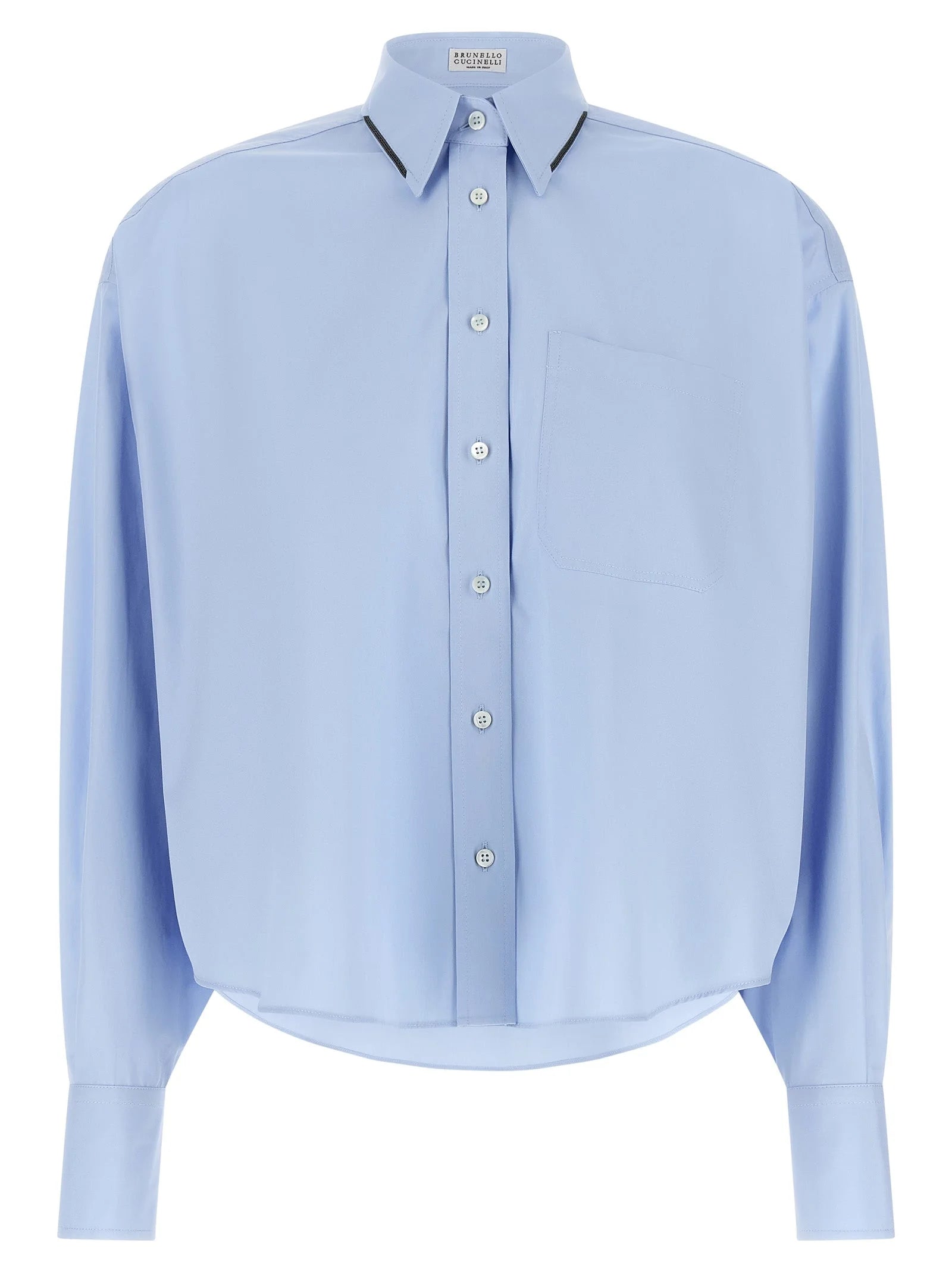Brunello Cucinelli Blue Cotton Blouse