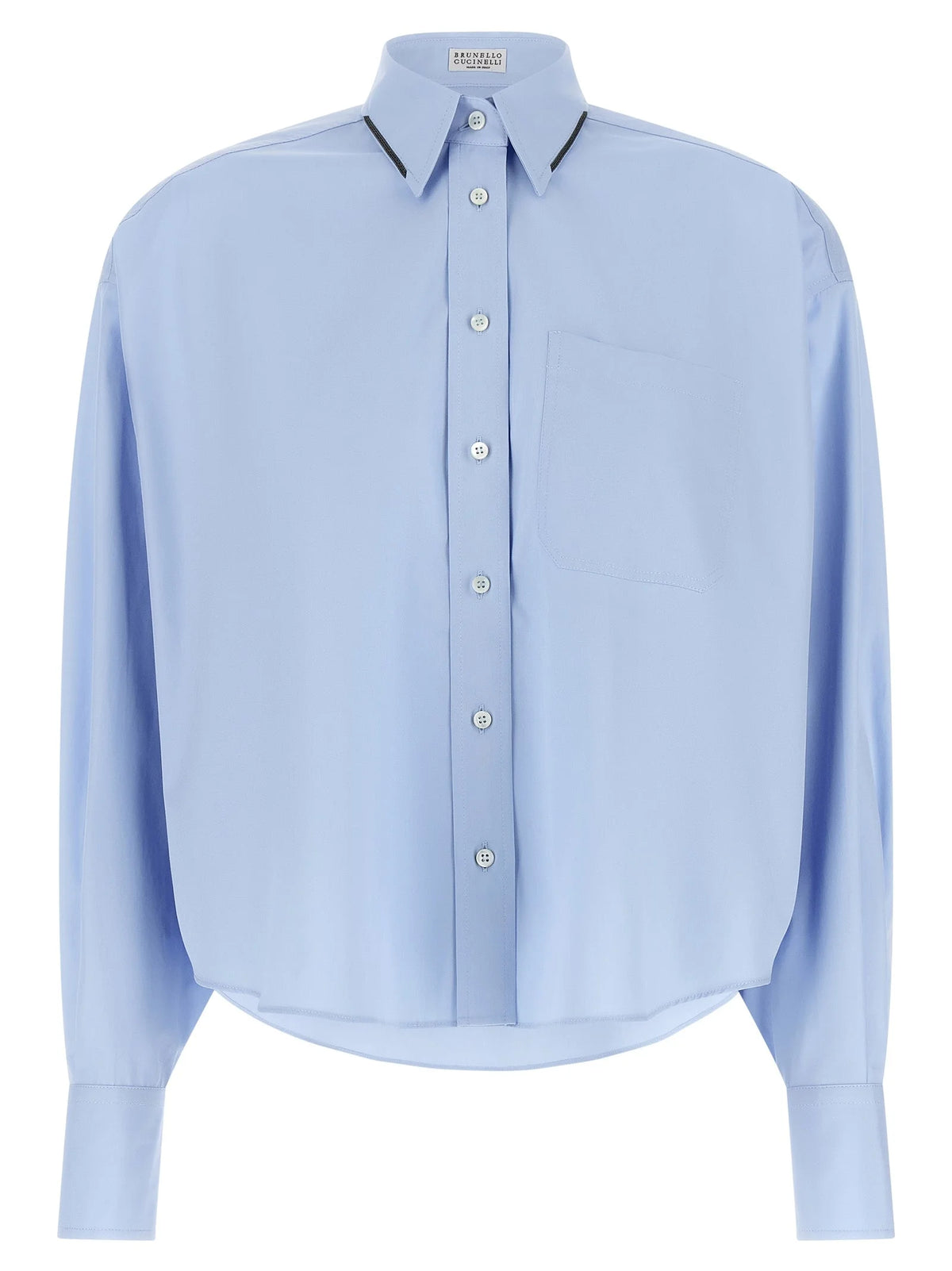 Brunello Cucinelli Blue Cotton Blouse