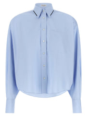 Brunello Cucinelli Blue Cotton Blouse