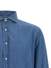 Brunello Cucinelli Blue Cotton Blouse - XL