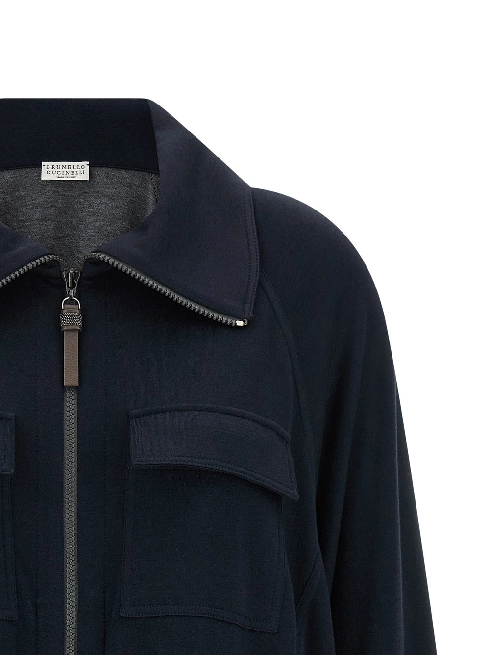 Brunello Cucinelli Blue Cotton Bomber
