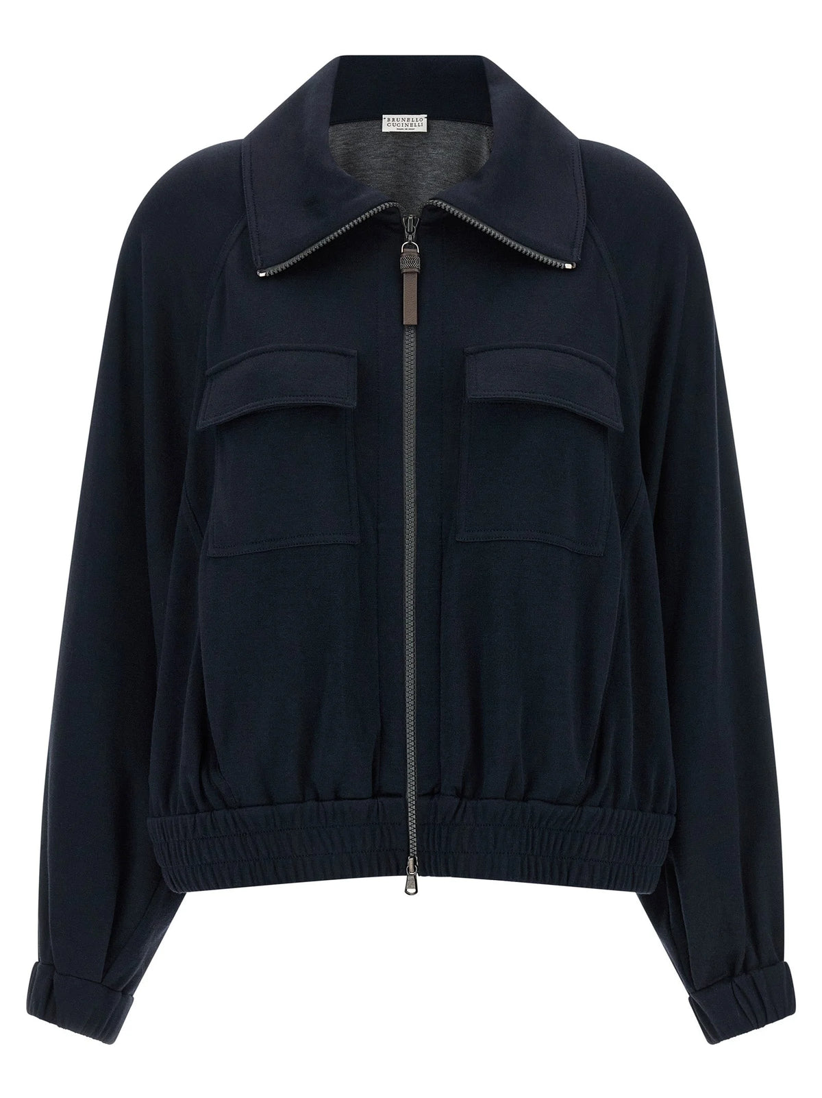 Brunello Cucinelli Blue Cotton Bomber