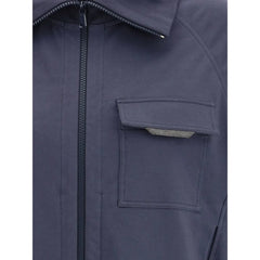 Brunello Cucinelli Blue Cotton Bomber - M