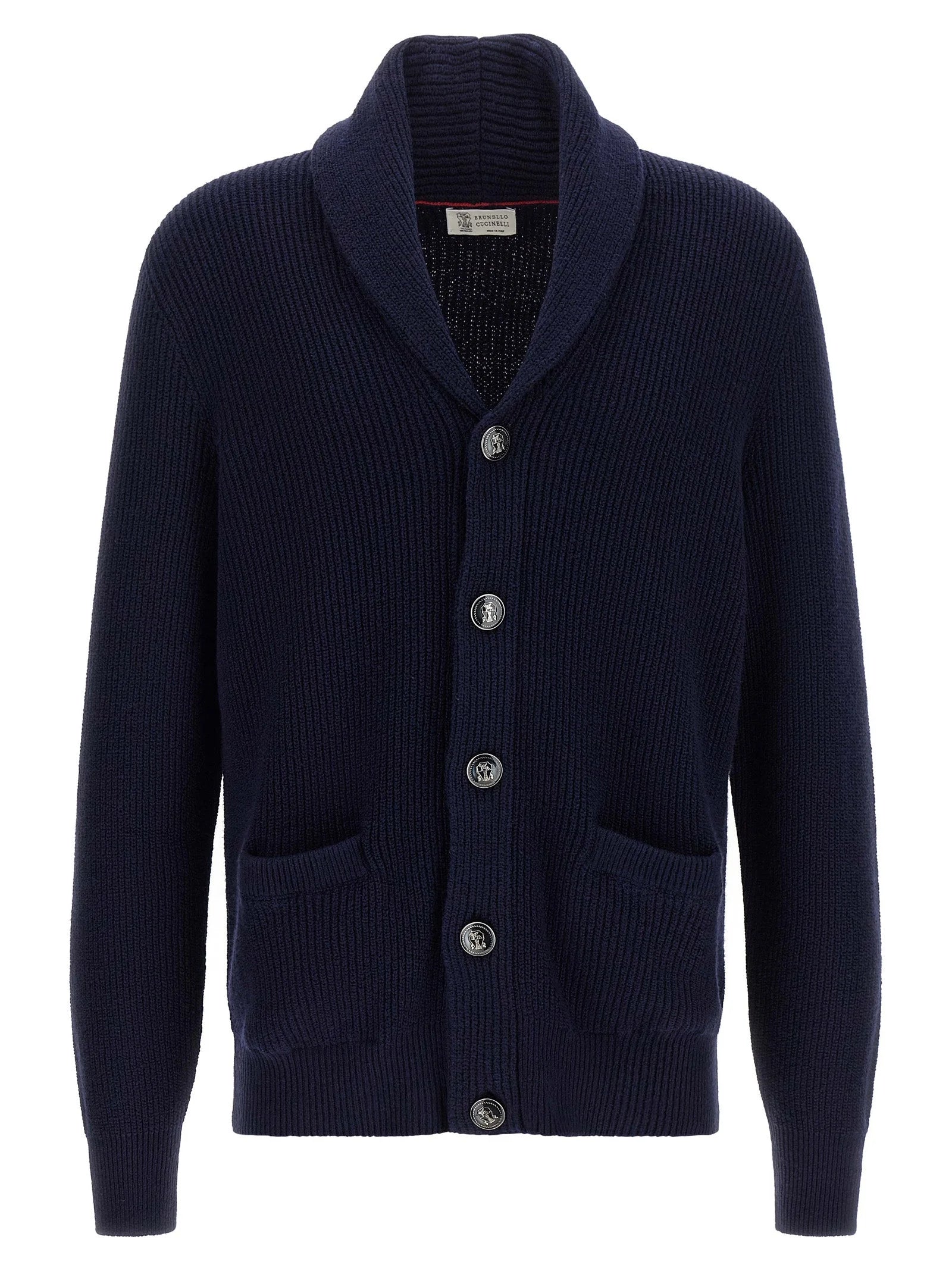 Brunello Cucinelli Blue Cotton Cardigan