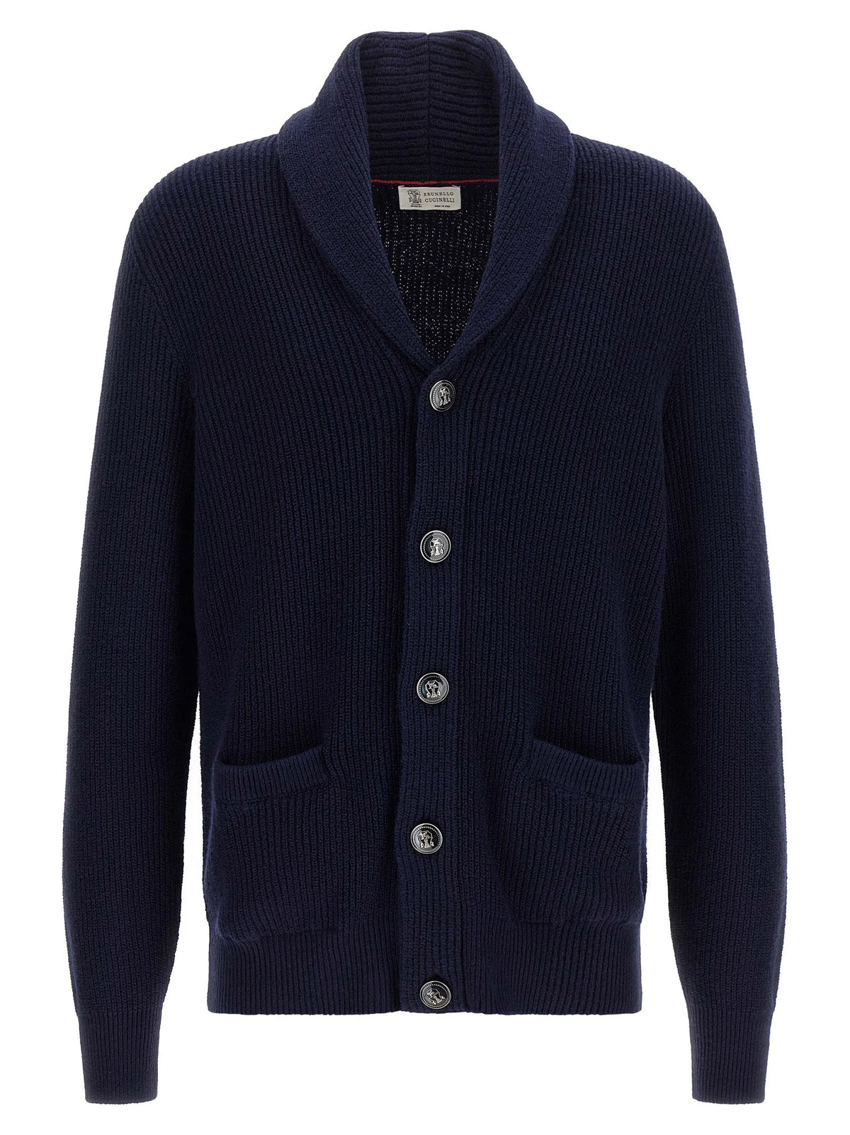 Brunello Cucinelli Blue Cotton Cardigan
