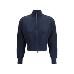 Brunello Cucinelli Blue Cotton Cardigan