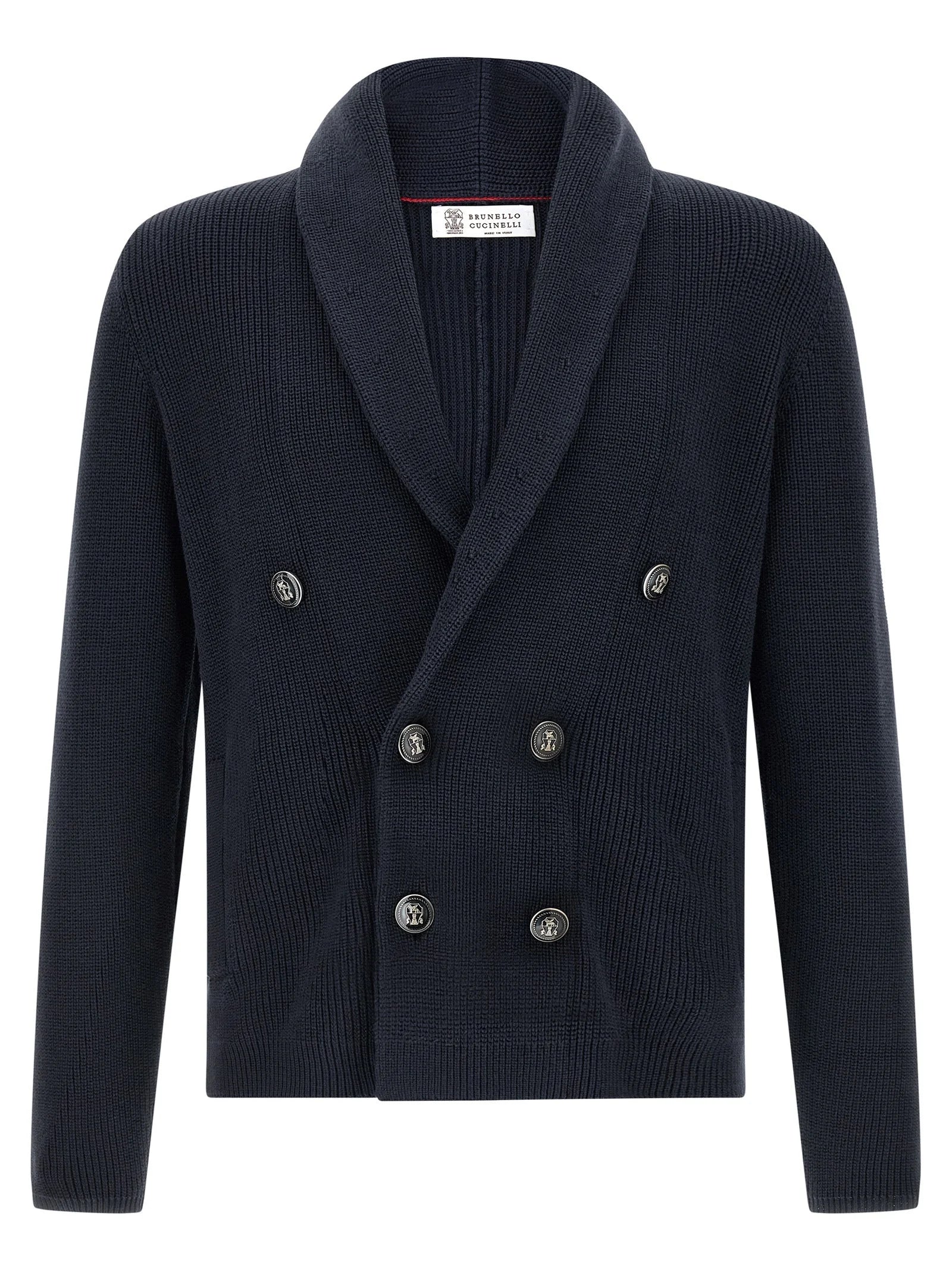 Brunello Cucinelli Blue Cotton Cardigan - IT52 | XL