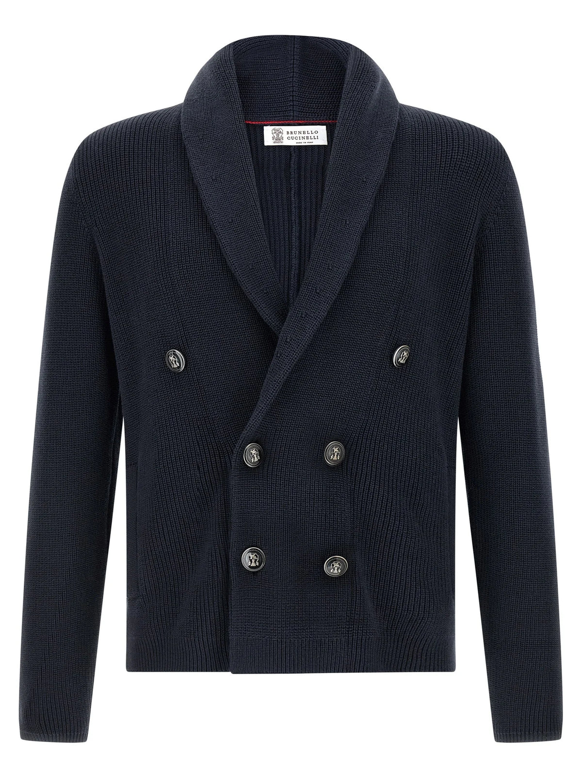 Brunello Cucinelli Blue Cotton Cardigan - IT52 | XL
