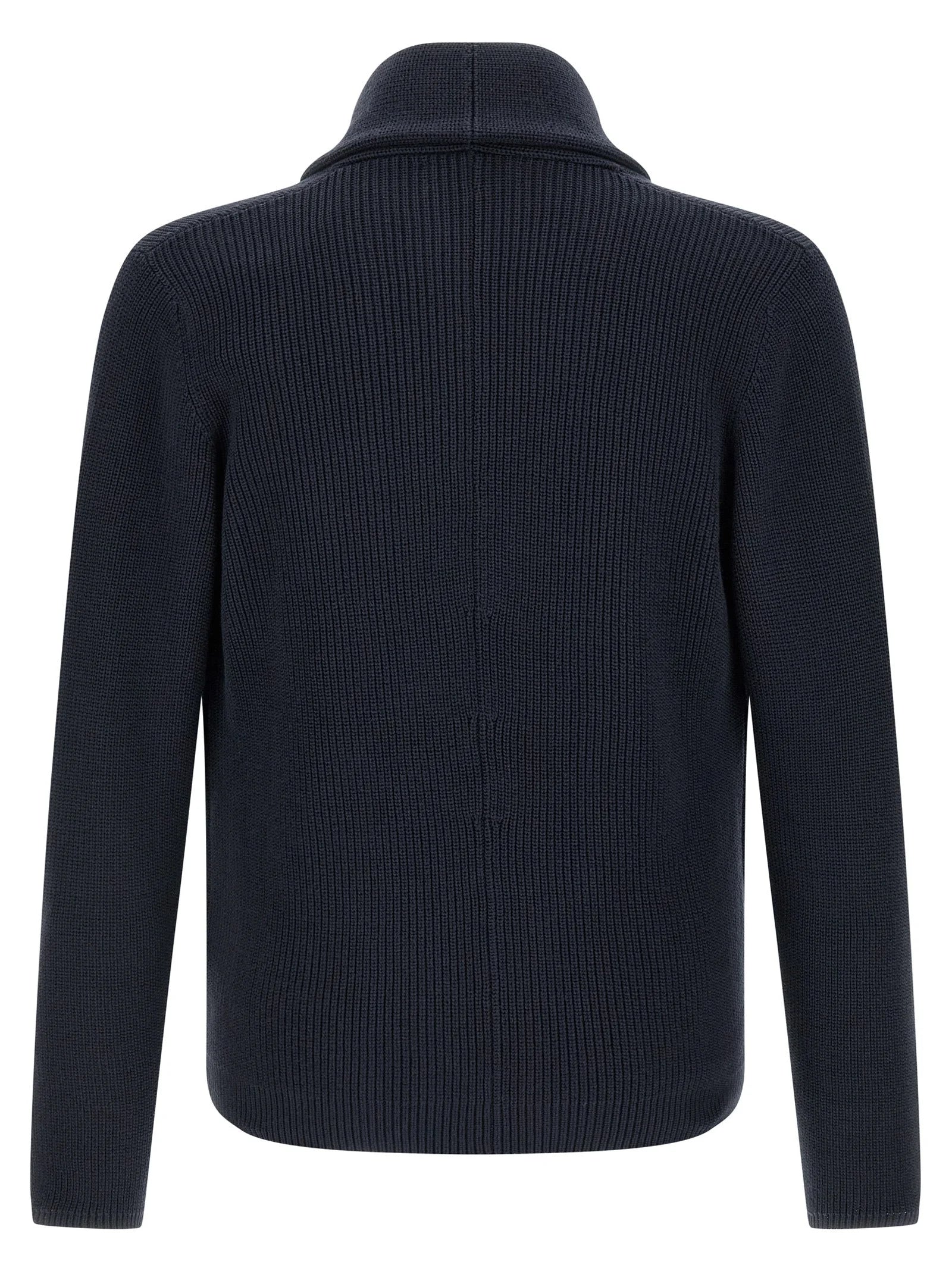 Brunello Cucinelli Blue Cotton Cardigan - IT52 | XL