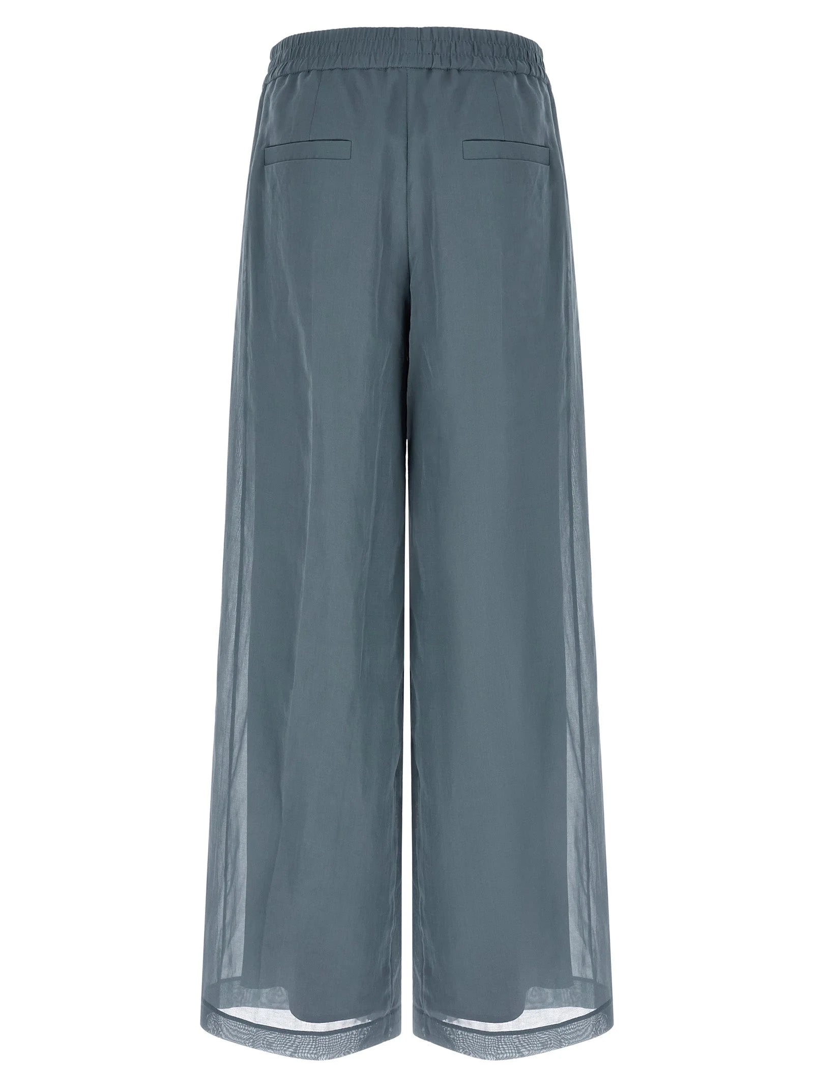 Brunello Cucinelli Blue Cotton Casual Pants
