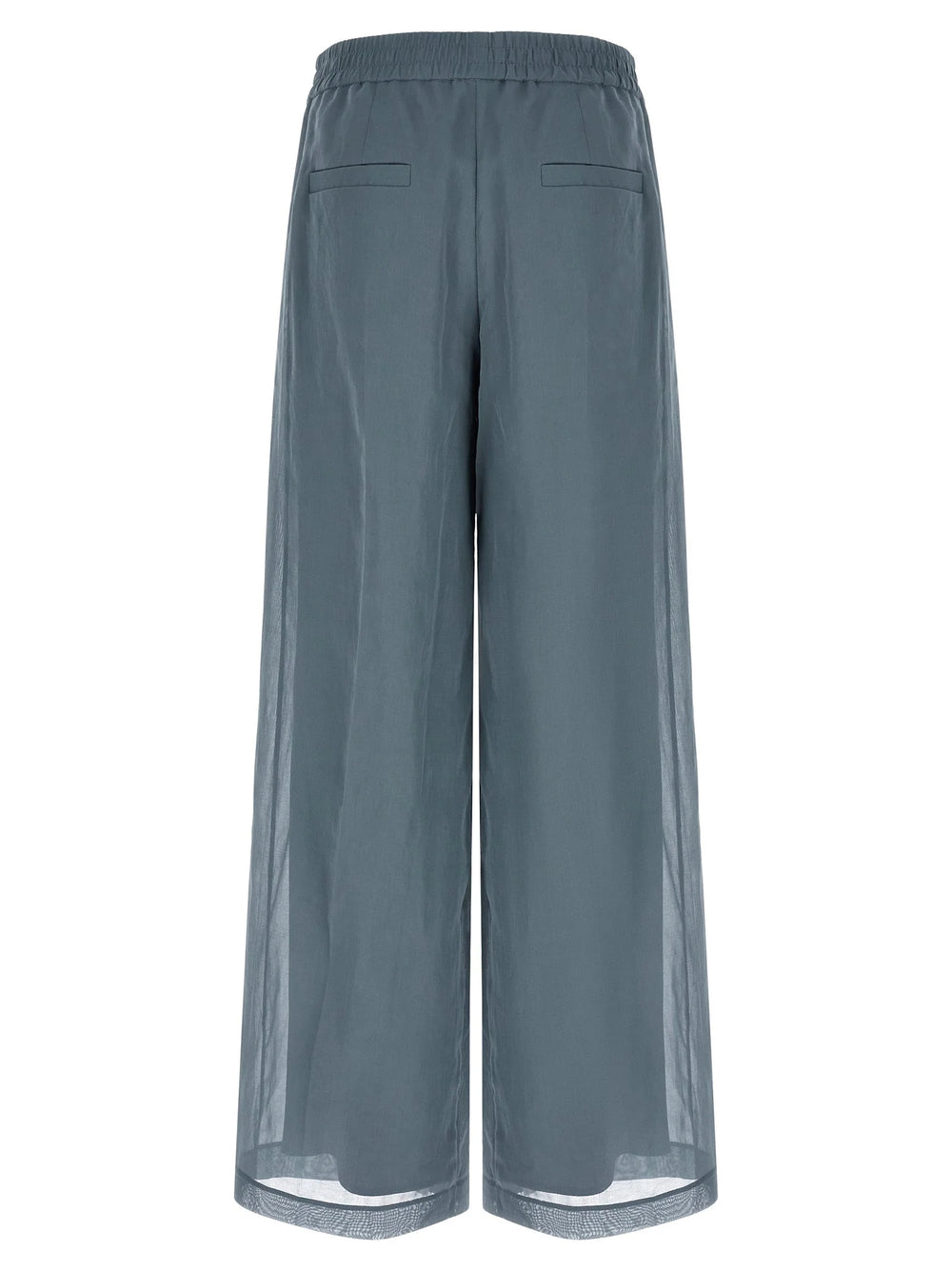 Brunello Cucinelli Blue Cotton Casual Pants