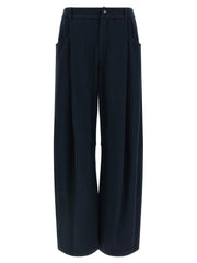 Brunello Cucinelli Blue Cotton Casual Pants