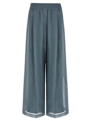 Brunello Cucinelli Blue Cotton Casual Pants
