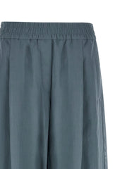 Brunello Cucinelli Blue Cotton Casual Pants