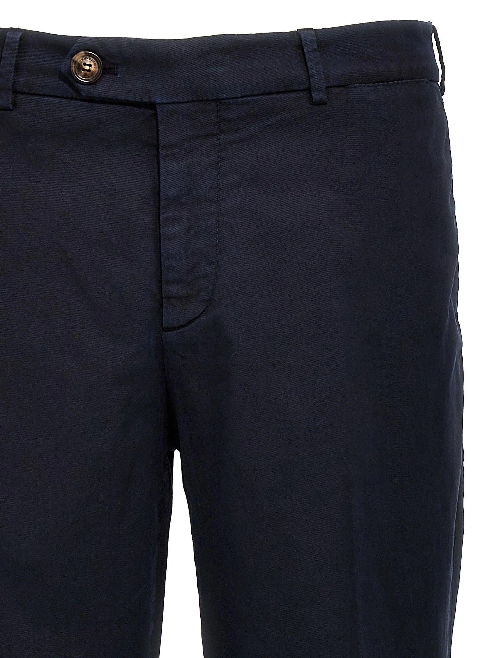 Brunello Cucinelli Blue Cotton Casual Pants