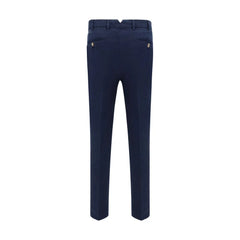 Brunello Cucinelli Blue Cotton Casual Pants