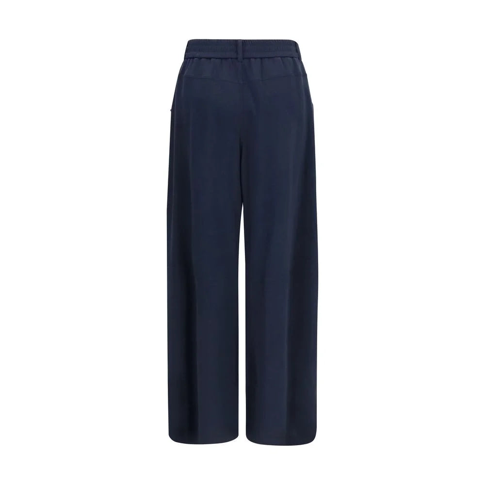 Brunello Cucinelli Blue Cotton Casual Pants