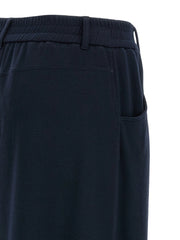 Brunello Cucinelli Blue Cotton Casual Pants