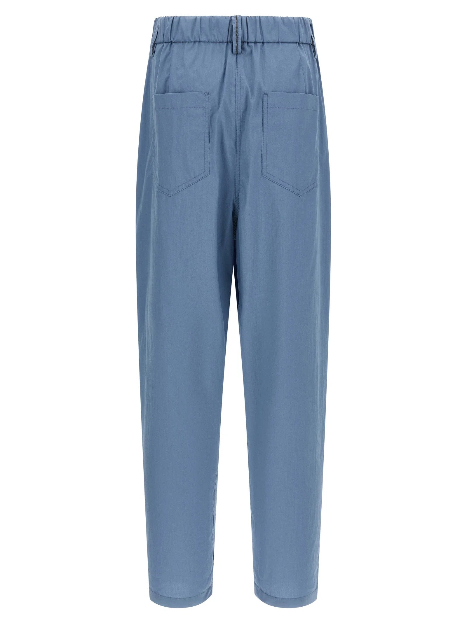 Brunello Cucinelli Blue Cotton Casual Pants - IT40