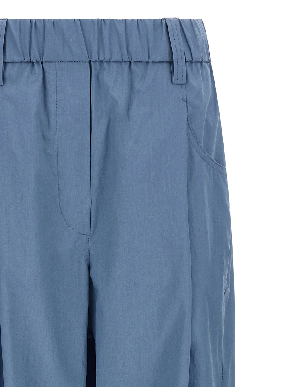 Brunello Cucinelli Blue Cotton Casual Pants - IT40