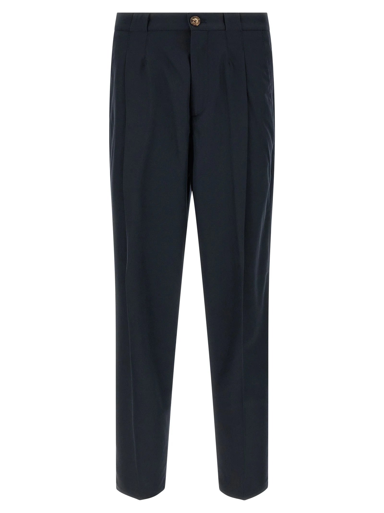 Brunello Cucinelli Blue Cotton Chino Pants