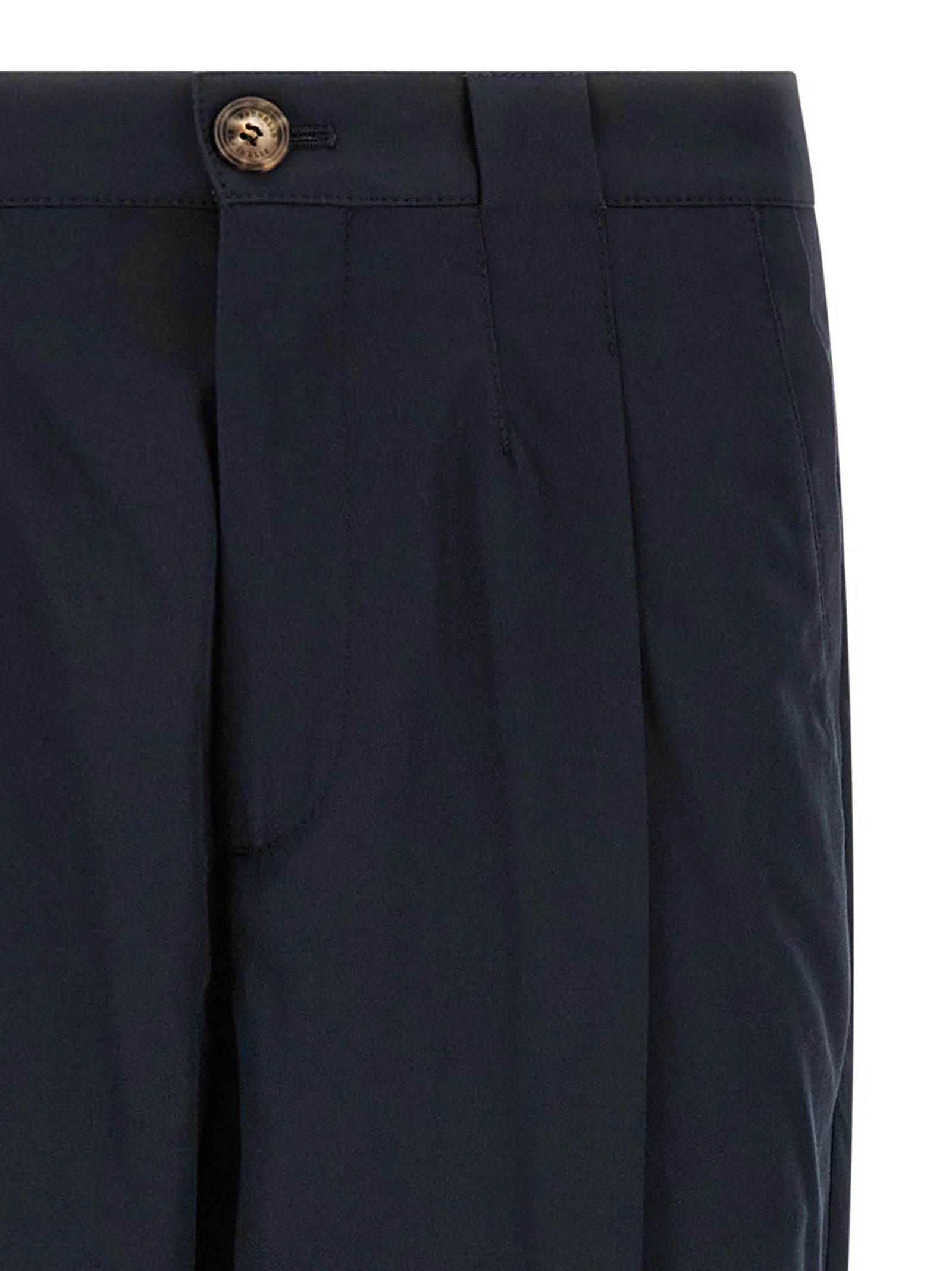 Brunello Cucinelli Blue Cotton Chino Pants