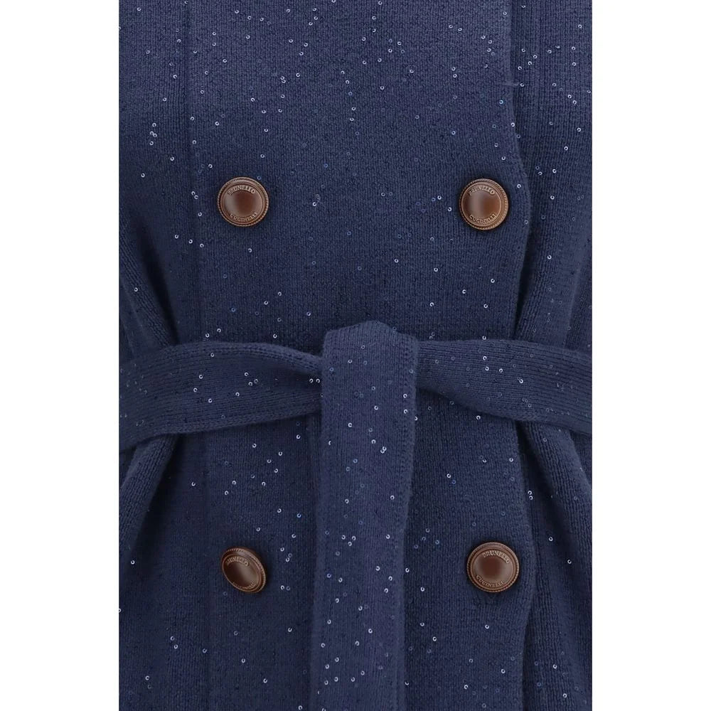 Brunello Cucinelli Blue Cotton Coat - XS