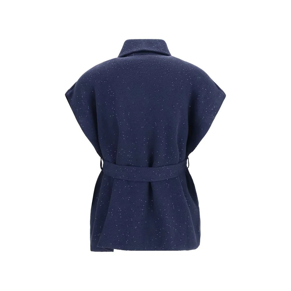 Brunello Cucinelli Blue Cotton Coat - XS