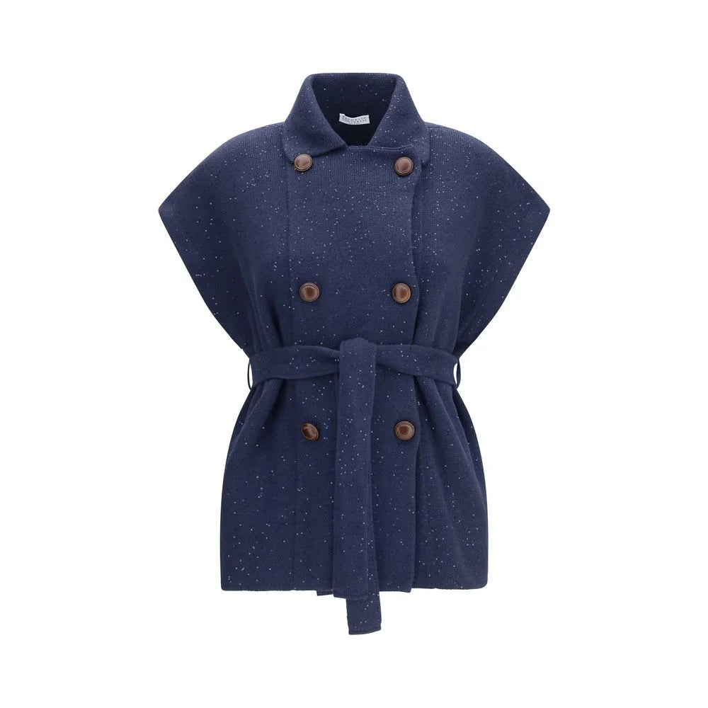 Brunello Cucinelli Blue Cotton Coat - XS