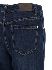 Brunello Cucinelli Blue Cotton Cropped Jeans
