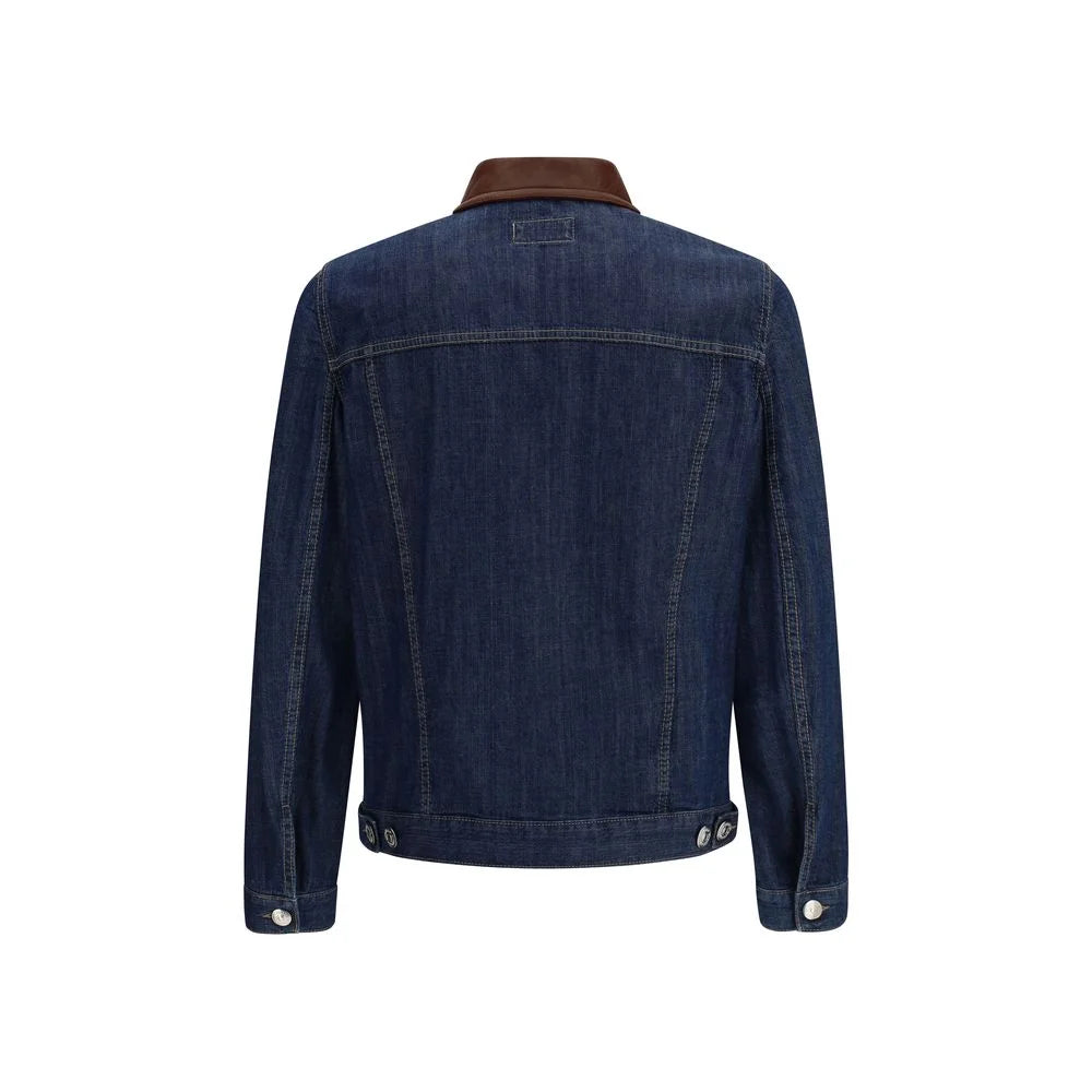 Brunello Cucinelli Blue Cotton Denim Jacket