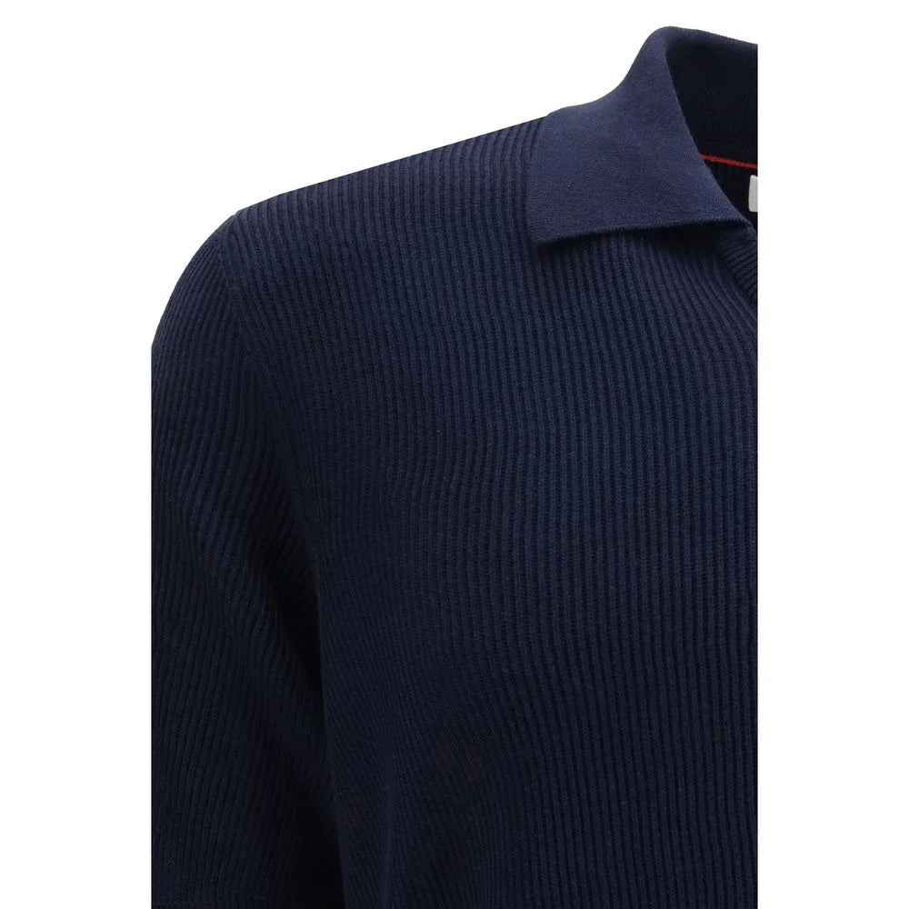Brunello Cucinelli Blue Cotton Dress Shirt