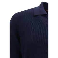 Brunello Cucinelli Blue Cotton Dress Shirt
