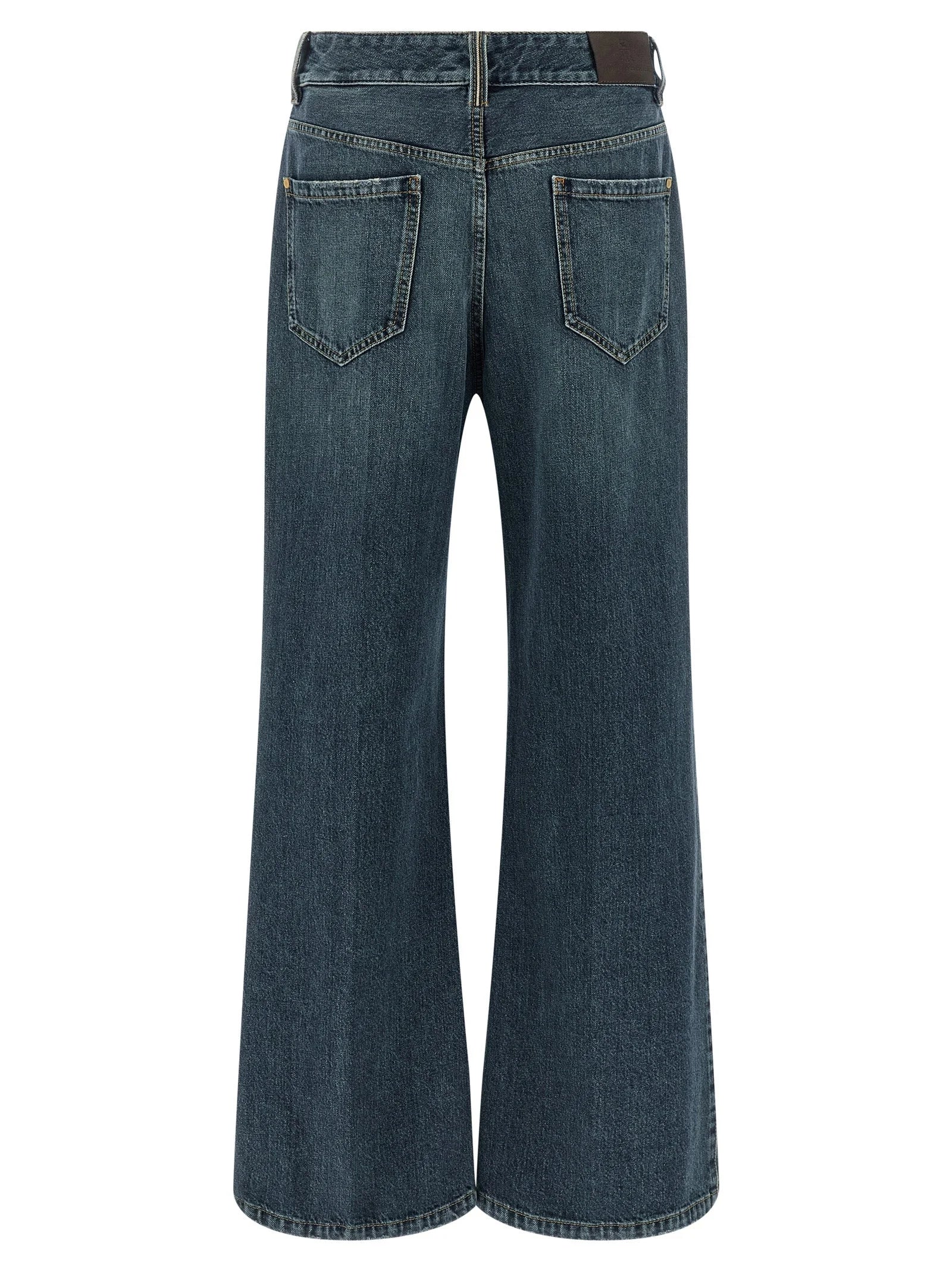 Brunello Cucinelli Blue Cotton Flared Jeans