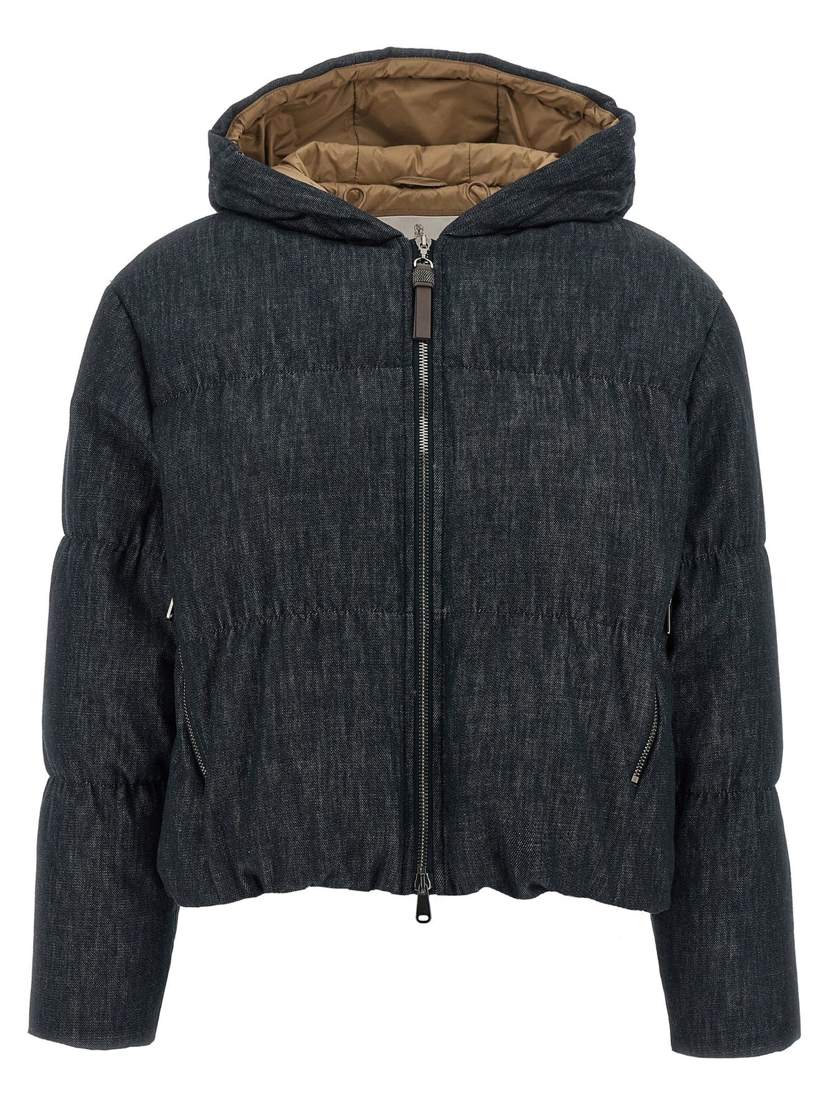 Brunello Cucinelli Blue Cotton Full-Length Jacket - IT42