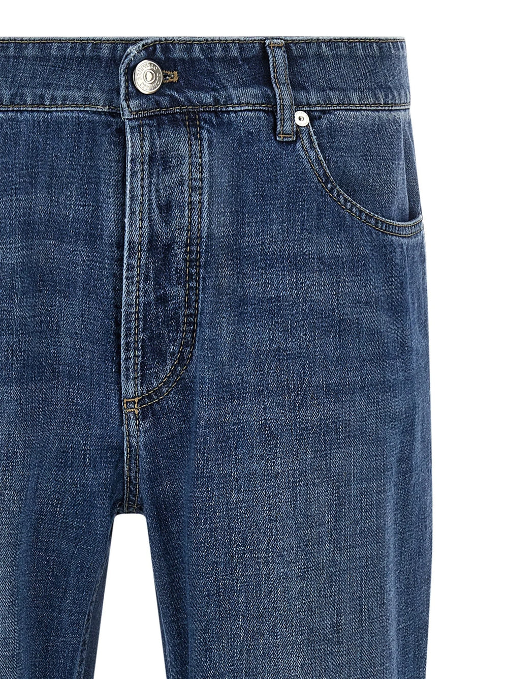 Brunello Cucinelli Blue Cotton Jeans Denim