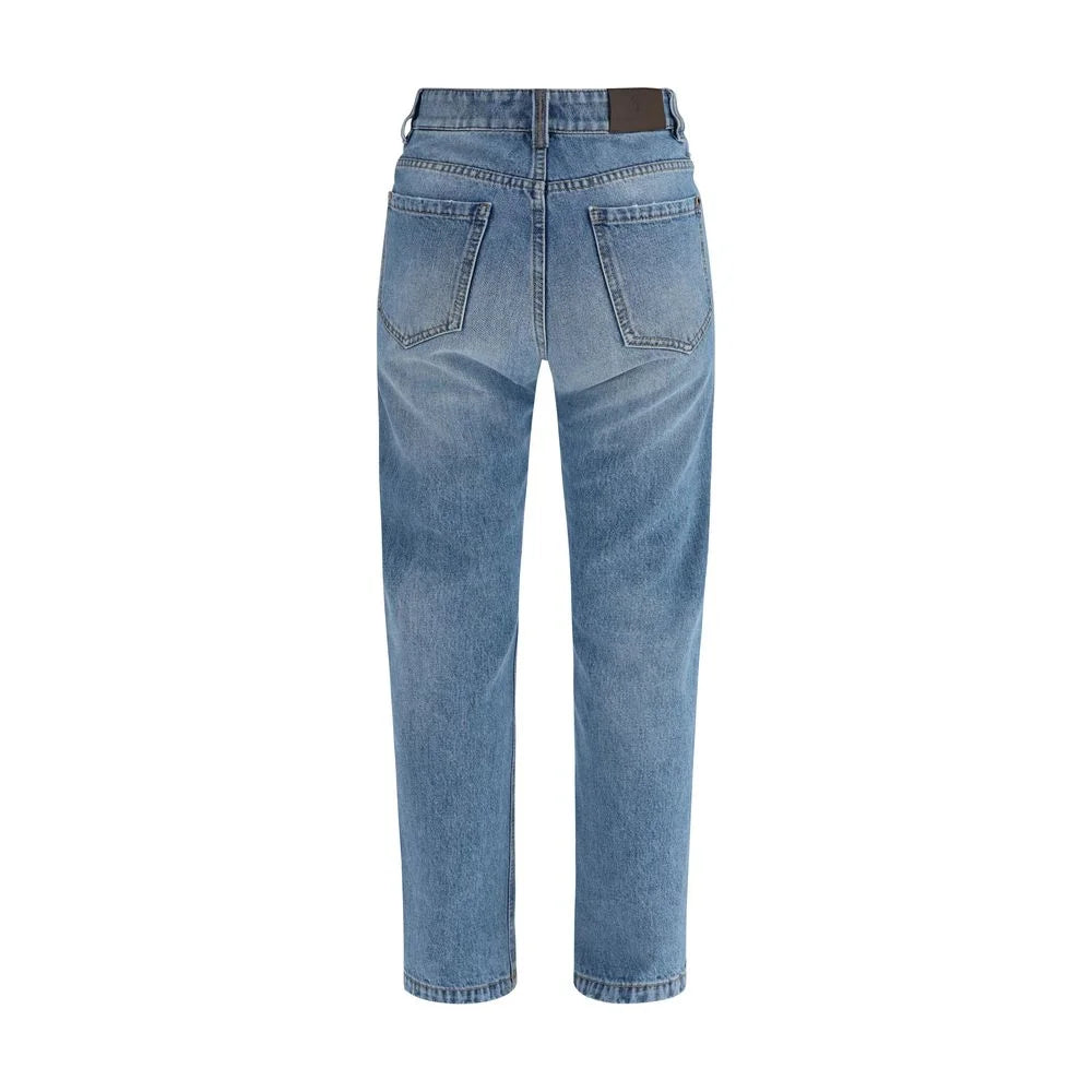 Brunello Cucinelli Blue Cotton Jeans Denim