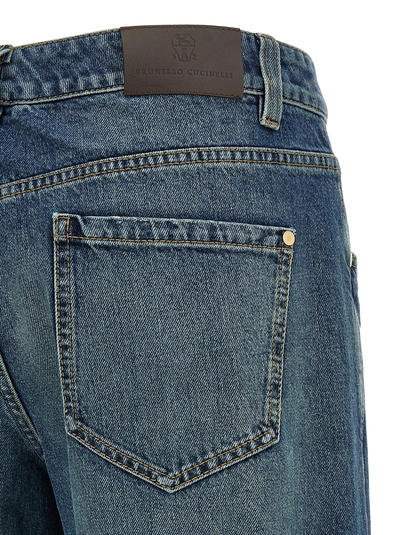 Brunello Cucinelli Blue Cotton Jeans Denim