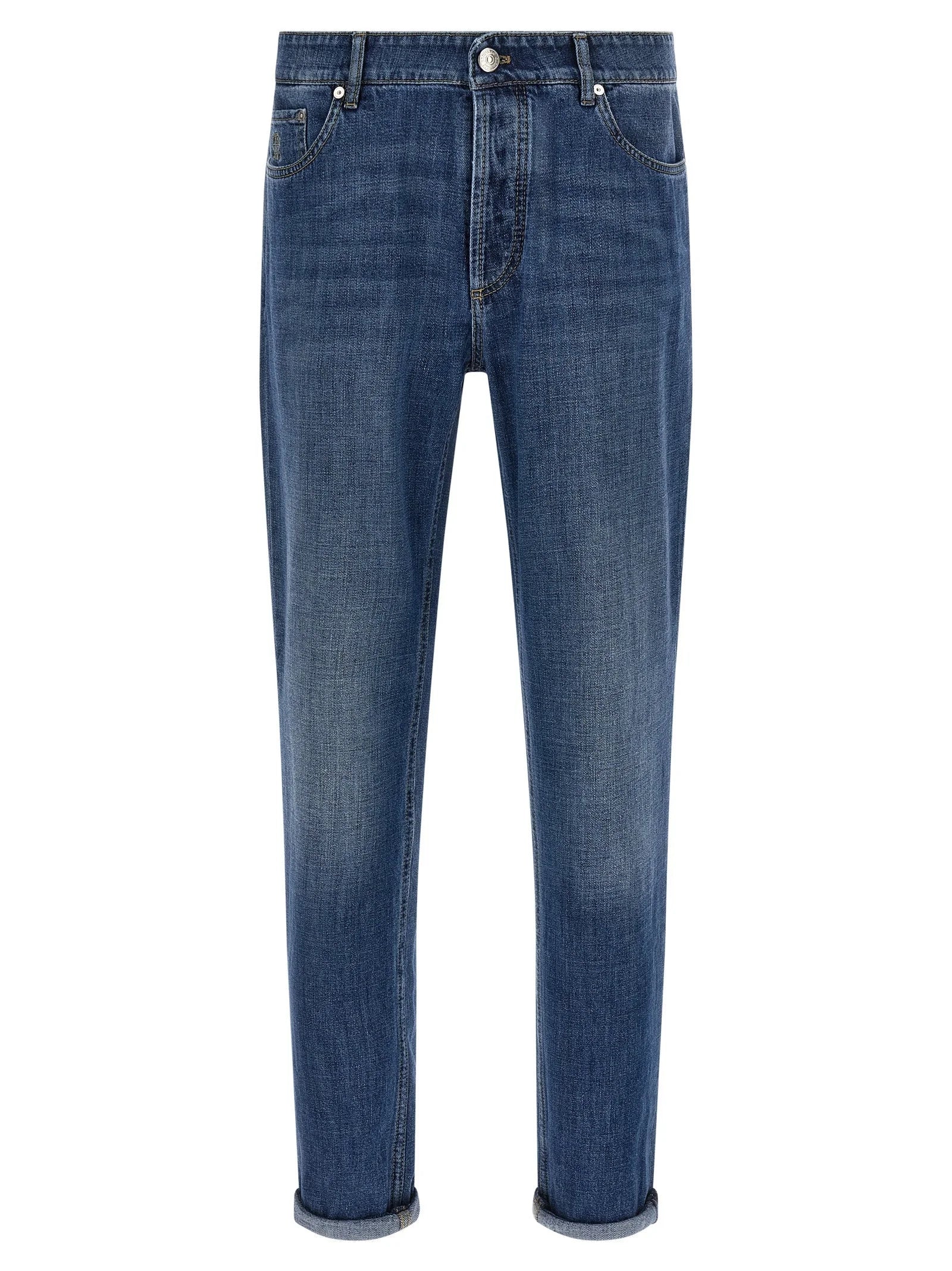 Brunello Cucinelli Blue Cotton Jeans Denim