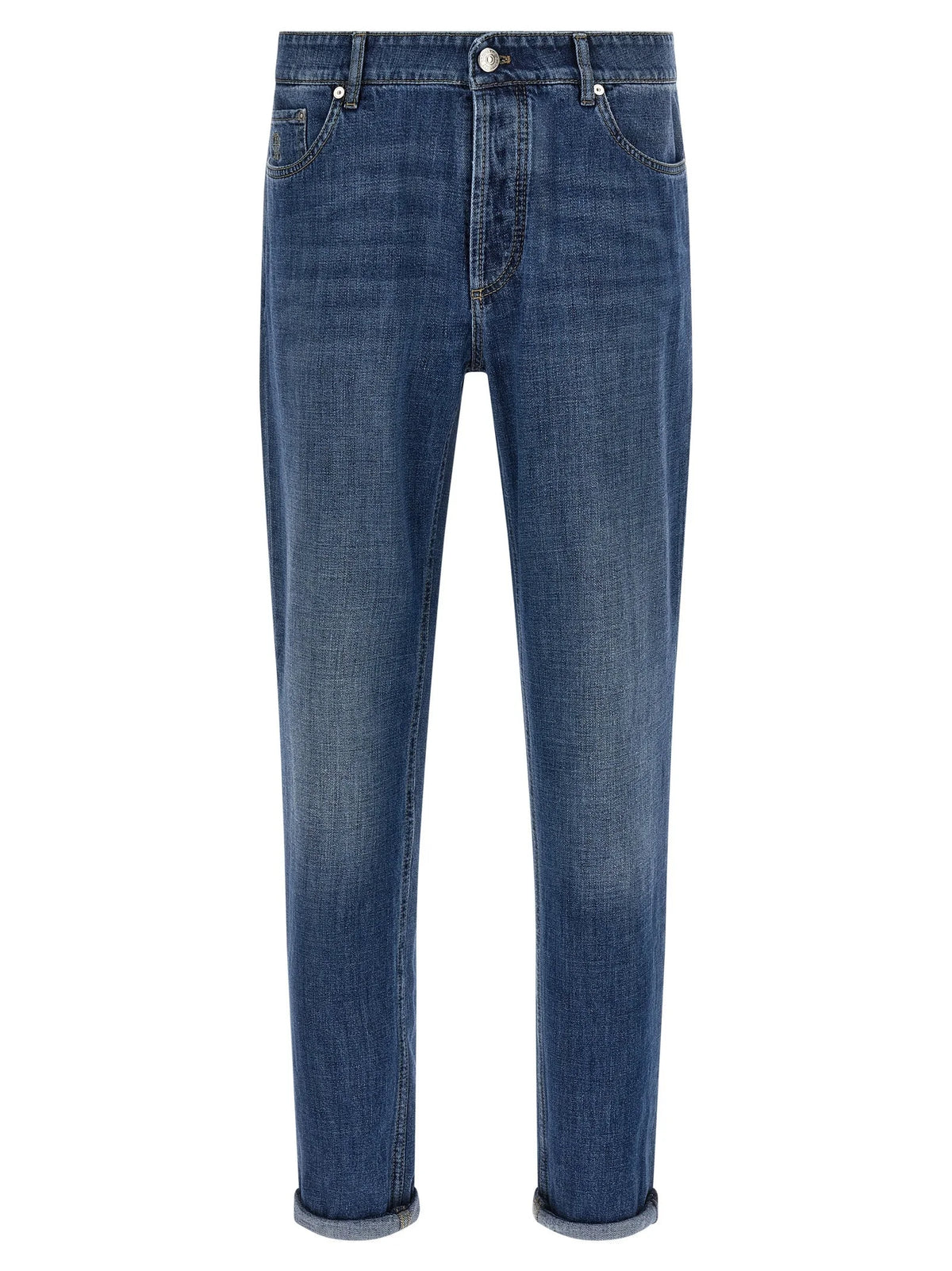 Brunello Cucinelli Blue Cotton Jeans Denim