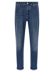 Brunello Cucinelli Blue Cotton Jeans Denim