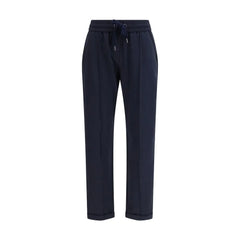 Brunello Cucinelli Blue Cotton Joggers (Workout Pants)