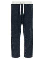 Brunello Cucinelli Blue Cotton Joggers (Workout Pants)