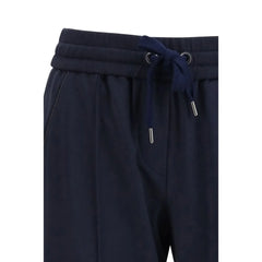 Brunello Cucinelli Blue Cotton Joggers (Workout Pants)