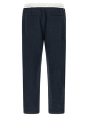 Brunello Cucinelli Blue Cotton Joggers (Workout Pants)