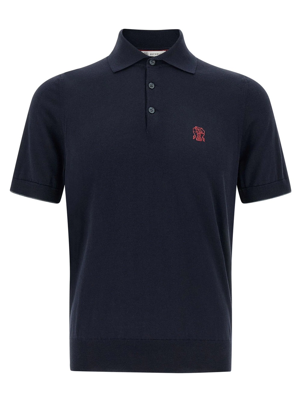 Brunello Cucinelli Blue Cotton Polo Shirt