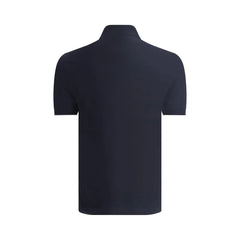 Brunello Cucinelli Blue Cotton Polo Shirt