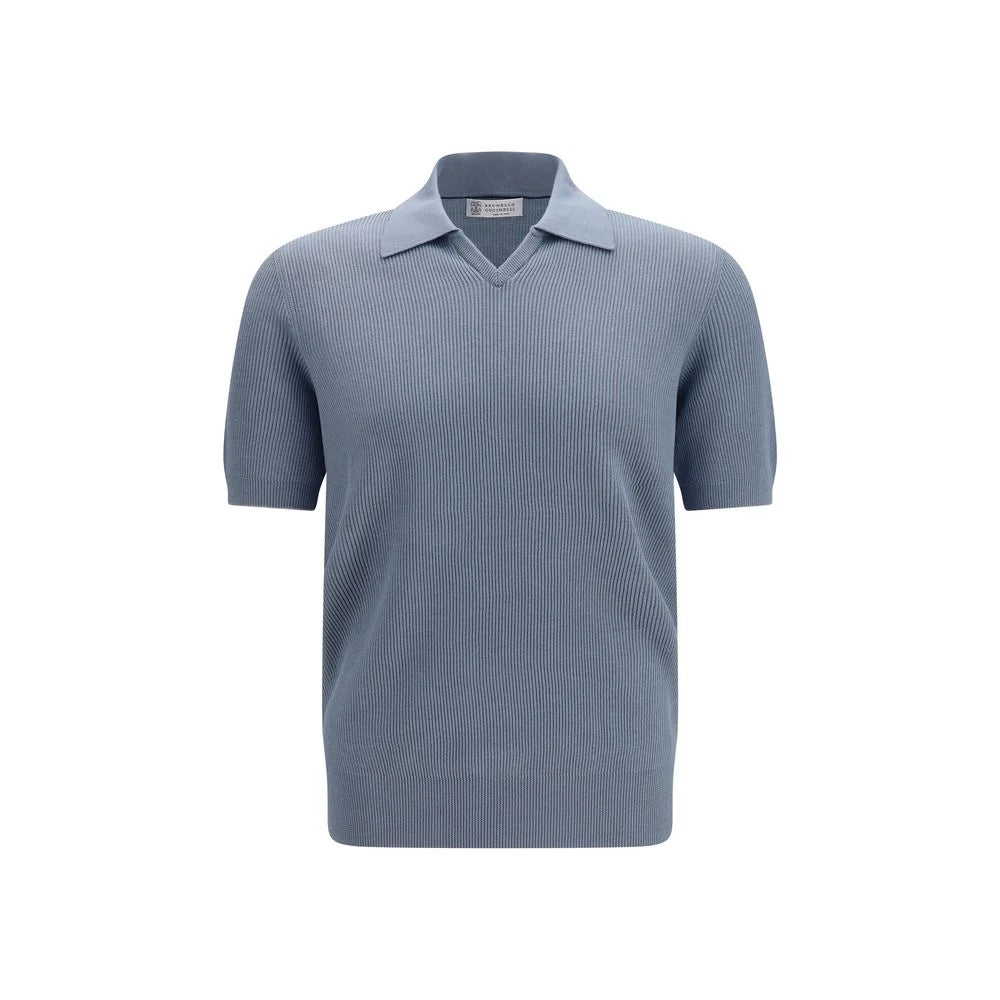 Brunello Cucinelli Niebieski Polo z Bawełny