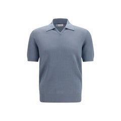 Brunello Cucinelli Niebieski Polo z Bawełny