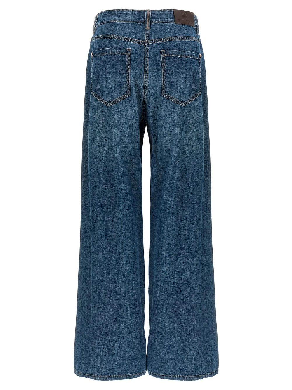 Brunello Cucinelli Blue Cotton Relaxed Fit Jeans - IT44